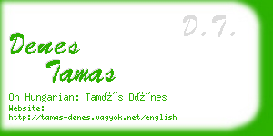 denes tamas business card